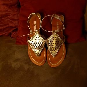 Report gold sandals
